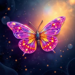 a shimmering butterfly