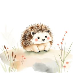 A hedgehog in a clearing