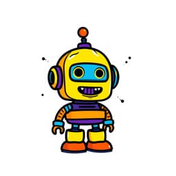 a cute retro robot