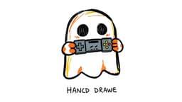 Pixelated Ghost with a Game Controller