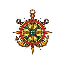 Compass with Anchors