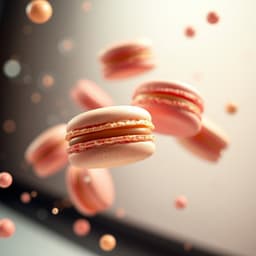 Macarons Floating Elegantly 