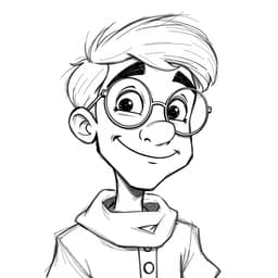 a curious Disney scholar with round glasses, thoughtful features, and a warm, inviting expression