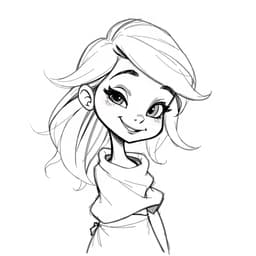 a charming Disney musician with flowing hair, an expressive face, and a whimsical half-body view