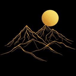 Golden Moonlit Mountains