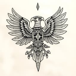 Aztec Eagle (Huitzilin) Tattoo