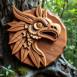Create wood carving ideas based on Native American and tribal art, featuring spirit animals, totem poles, and geometric tribal patterns. Focus on symbolic representation and traditional craftsmanship.