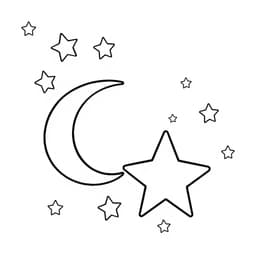 Easy star and moon